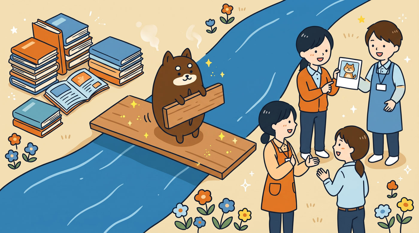 「わかった」と「できる」のあいだに橋をかけるイメージ